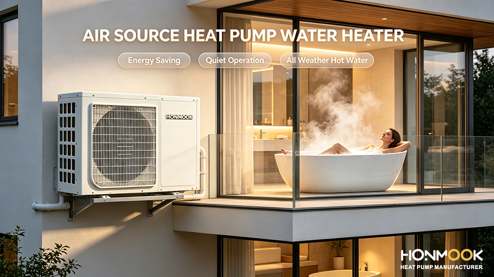 R134A high temperature heat pump water heater for hotel domestic hot water project